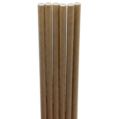 World Centric ST-PA-10-K 10-inch unwrapped kraft paper straw