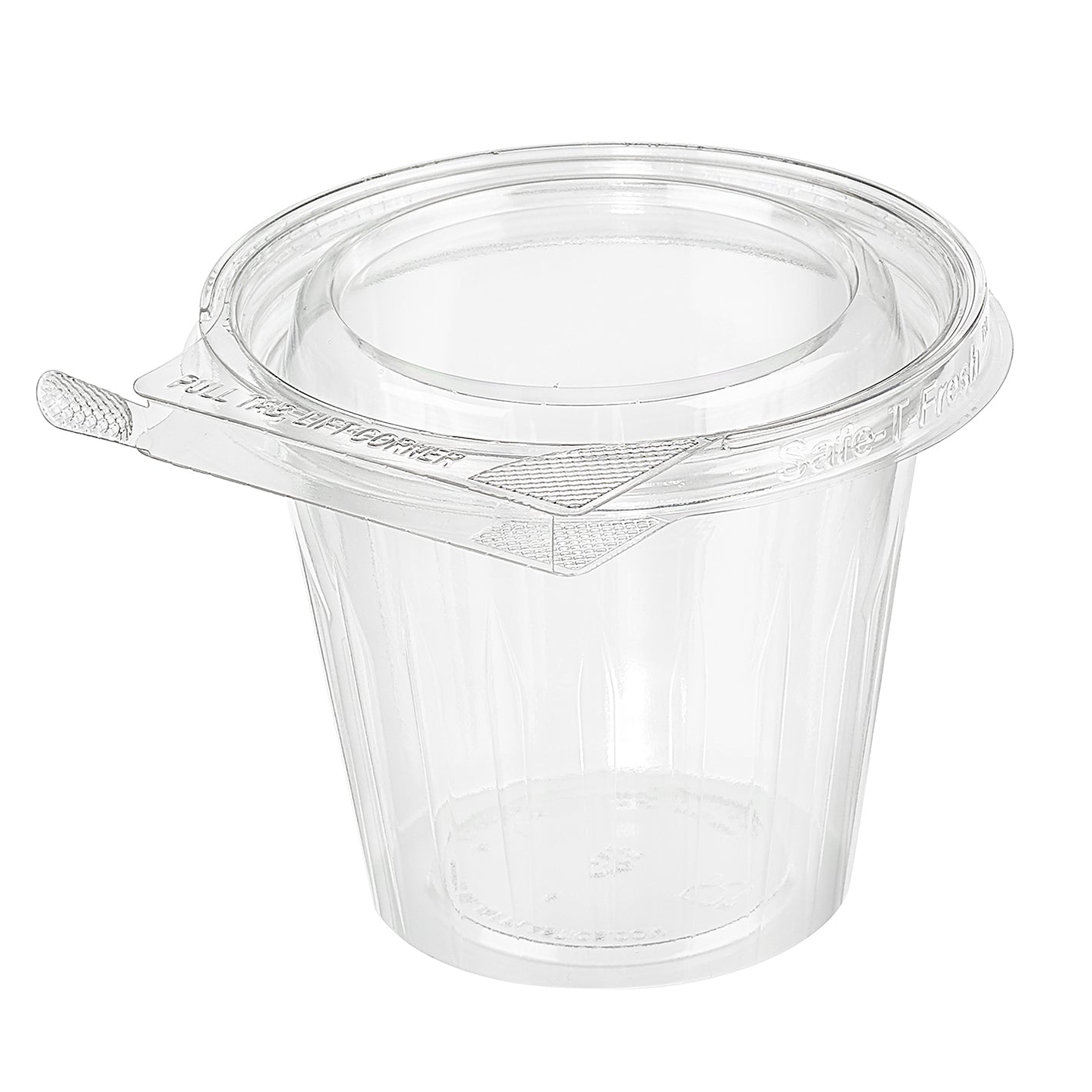 Inline Plastics TS12CCR 12 oz. round tamper-evident clamshell deli cup