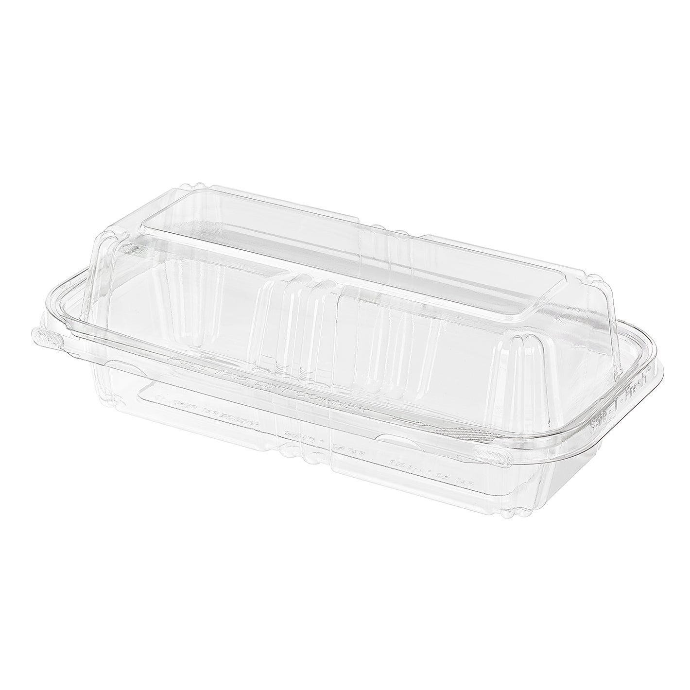 Inline Plastics TS202 40 oz rectangular tamper-evident deli clamshell container