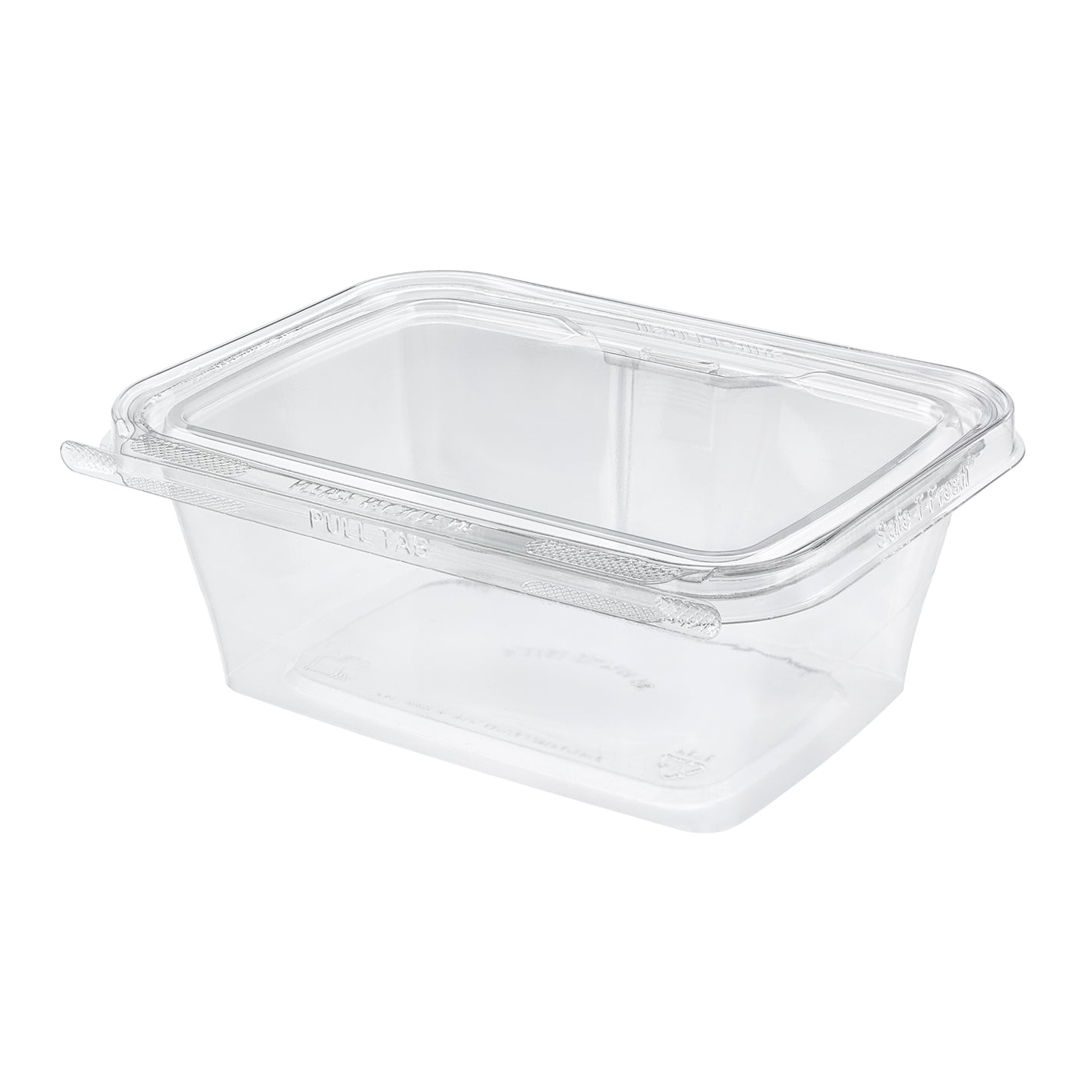 Inline Plastics TS32 32 oz. rectangular tamper-evident deli clamshell container