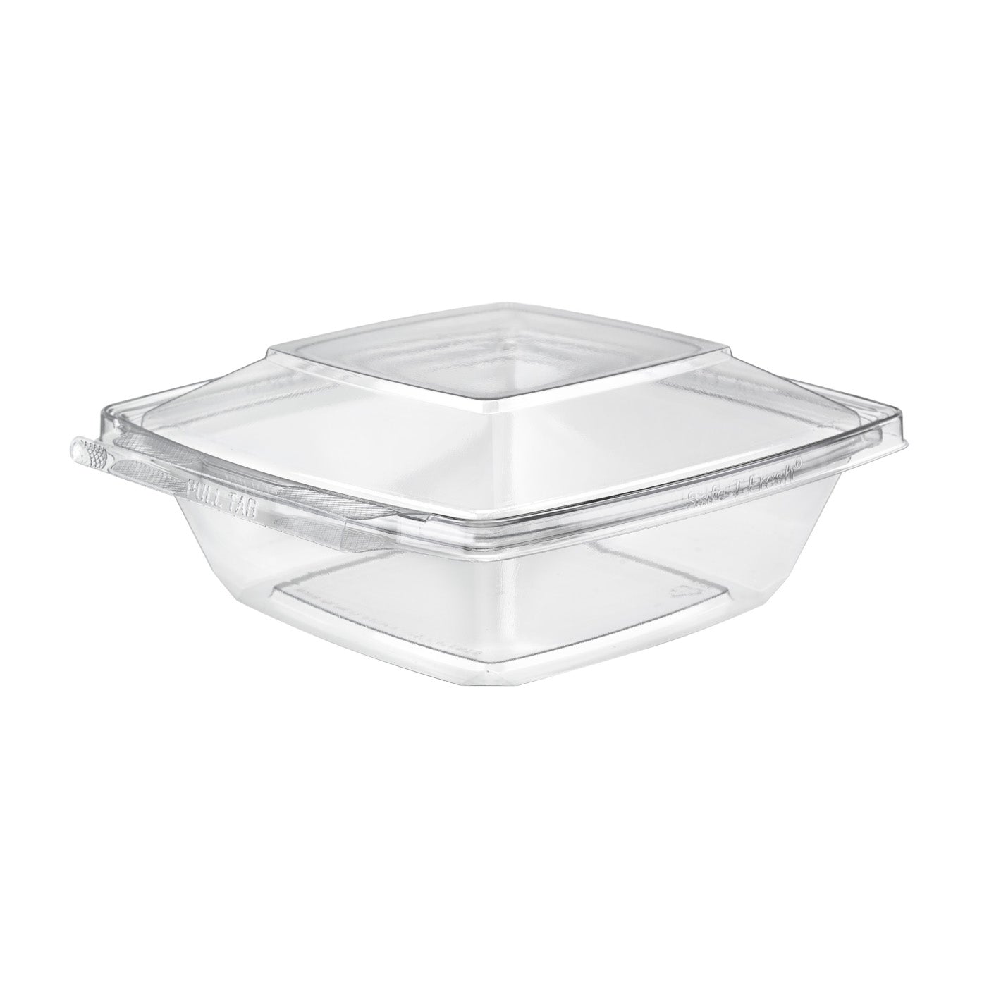 32 oz. square tamper-evident PET deli clamshell container, Inline Plastics TS32PW