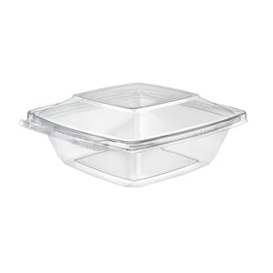 32 oz. square tamper-evident PET deli clamshell container, Inline Plastics TS32PW