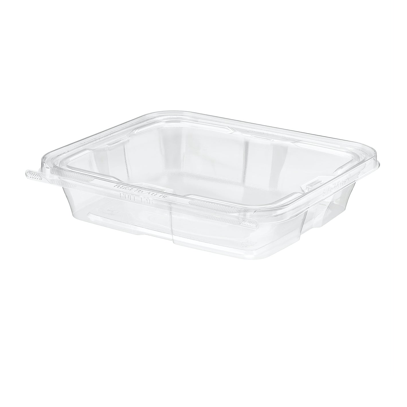 35 oz. rectangular tamper-evident PET deli clamshell container, Inline Plastics TS35