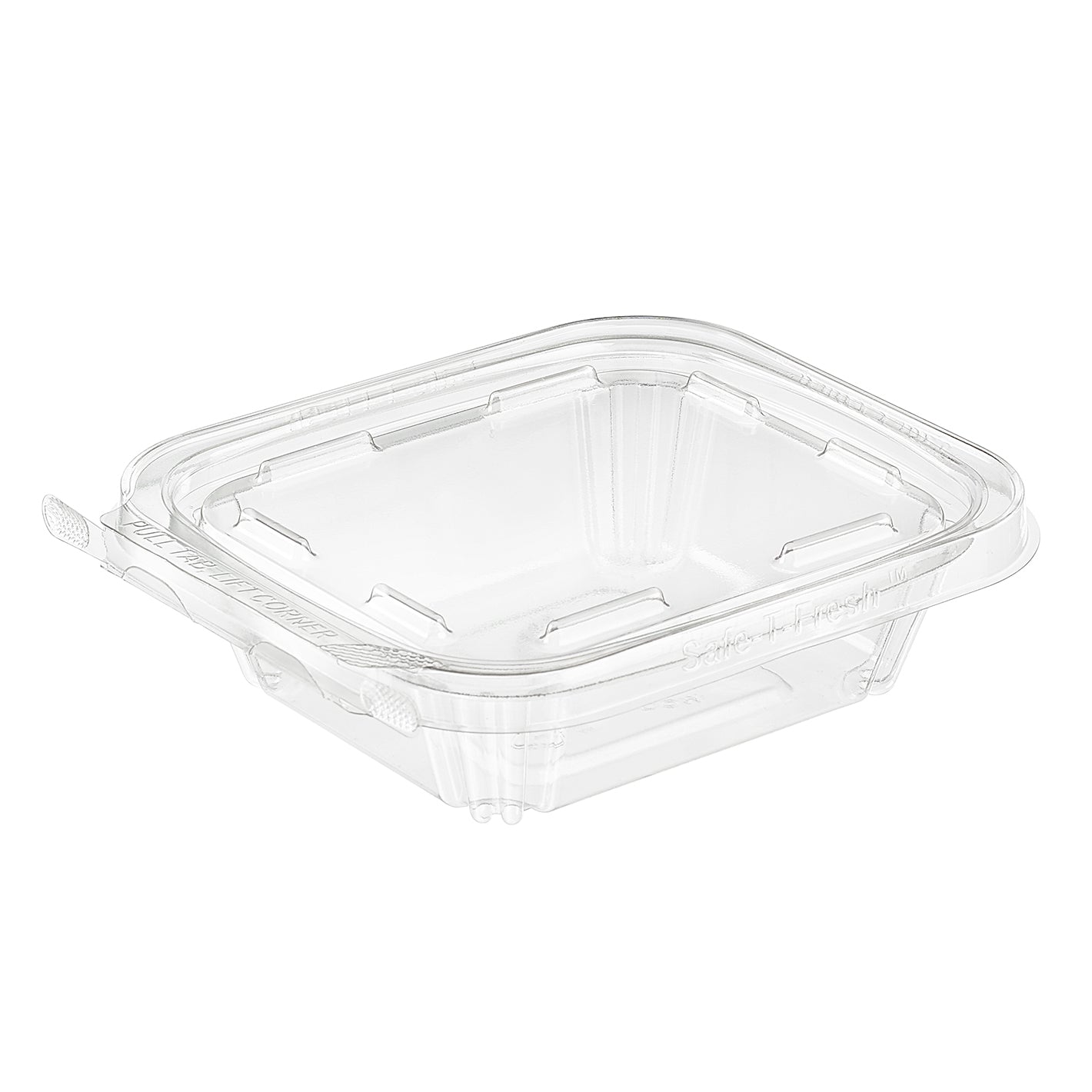 8 oz. rectangular tamper-evident PET deli clamshell container, Inline Plastics TS8