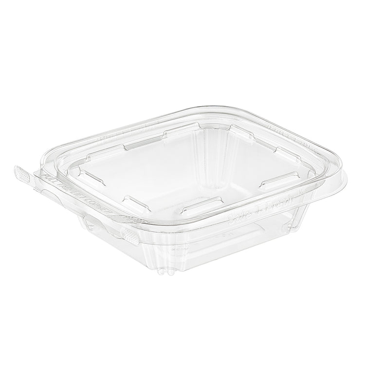 8 oz. rectangular tamper-evident PET deli clamshell container, Inline Plastics TS8