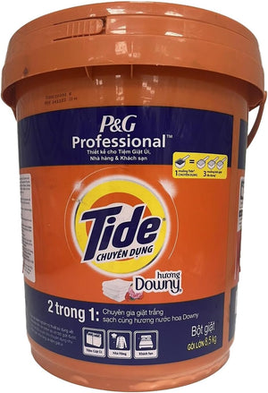Bucket of Tide Powder Laundry Detergent with Downy, 8.5kg - Perfect for bulk laundry and commercial use.