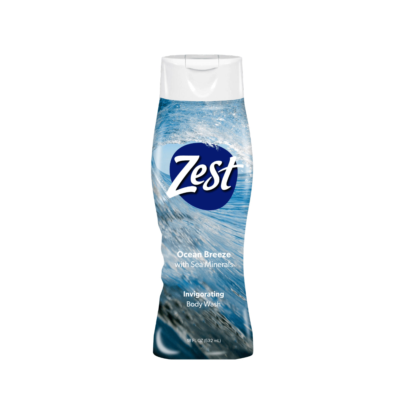 Zest Body Wash, Ocean Breeze, 18oz - Case of 6