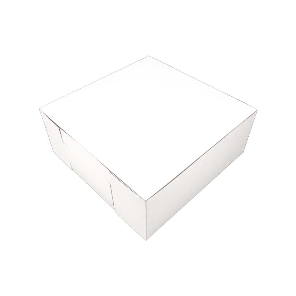 9" x 9" x 2.5" Standard White Bakery Box - Case of 250