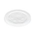 Solo L16BL-0100 - 12-24oz Translucent Flat Plastic Lid with Straw Slot and Identification Buttons - Case of 2000