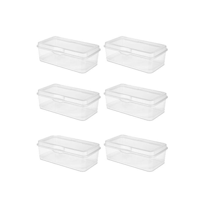 Sterilite 1805 - Large FlipTop Container, Clear - Case of 6