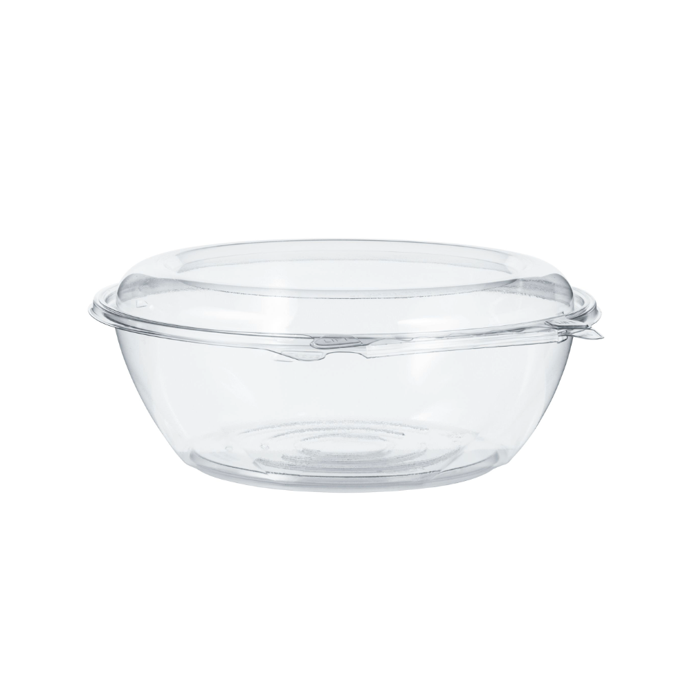 Dart CTR48BD - 48oz PET Tamper-Evident/Resistant Bowl w/ Dome Lid, Clear - Case of 100