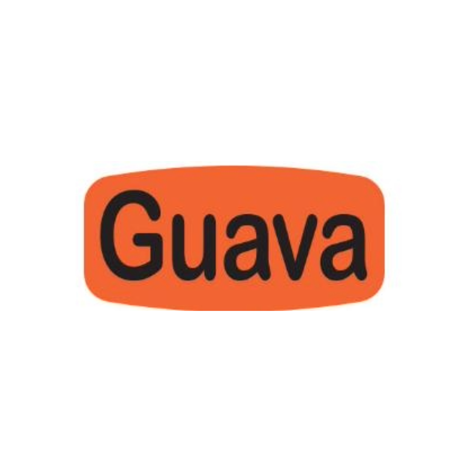Guava Tag Guava Label Red Short Oval - Roll of 1000 | AFS Marketplace