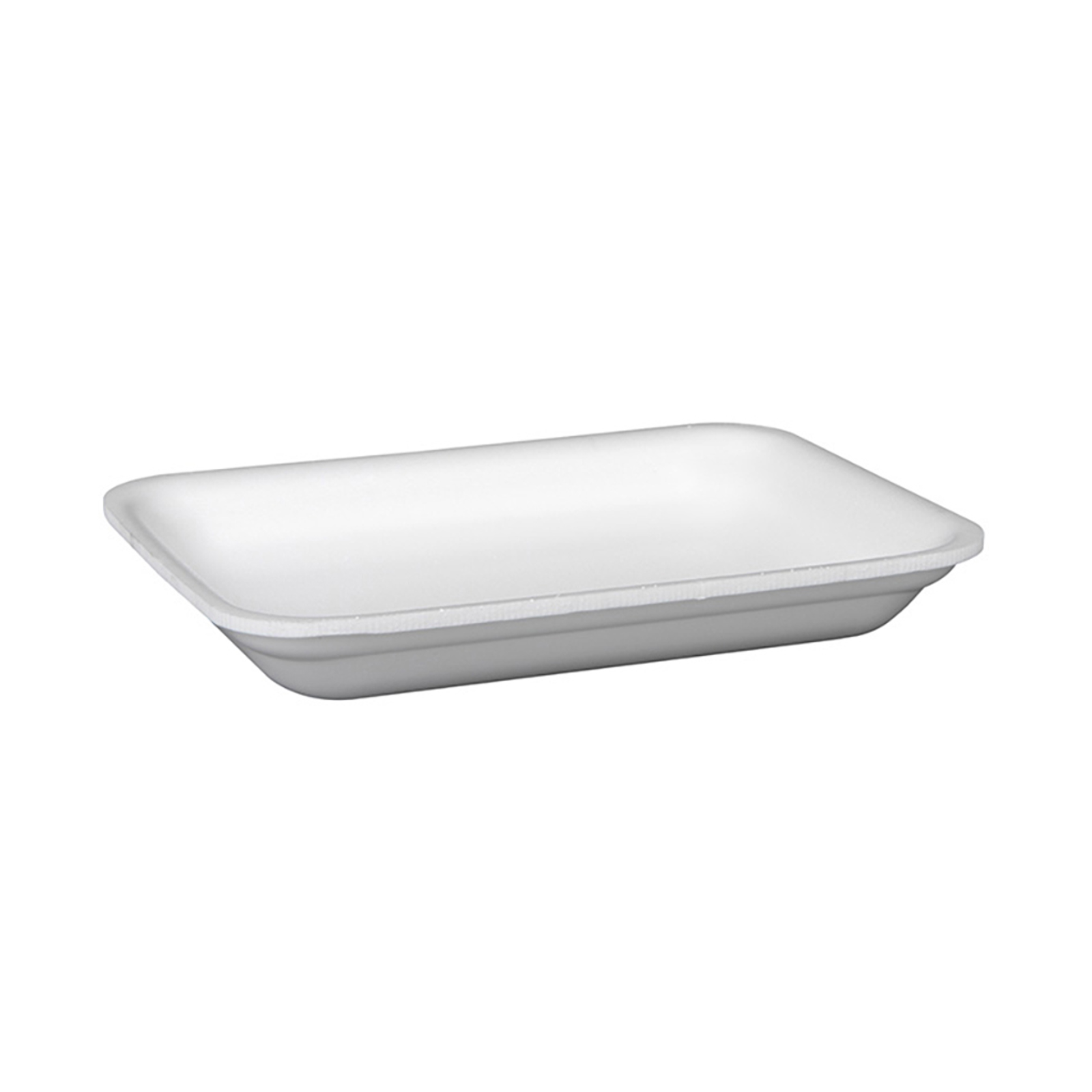CKF 88102 - (#2) White Foam Meat Tray 8 1/4" x 5 3/4" x 3/4" - Case of 500