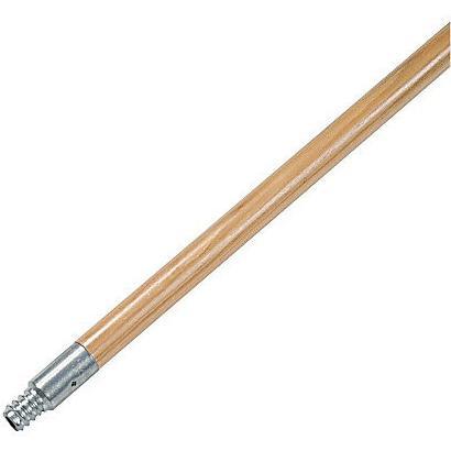 ACS B1260 wooden cleaning-tool handle, close-up of the silver metal threaded tip.