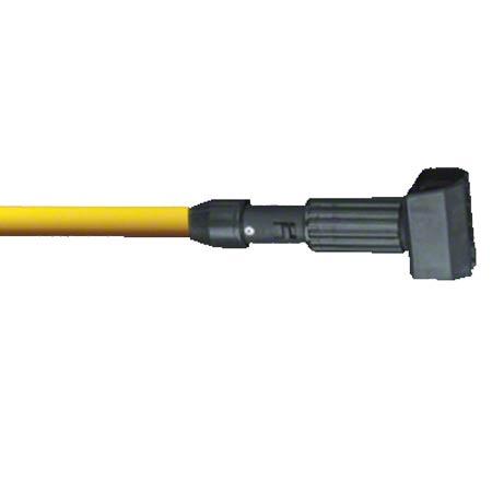 ACS M8921 fiberglass mop handle, close-up of the plastic gripper with no mop head attached.