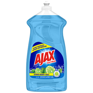 Ajax Ultra Citrus Scent + Salt dish liquid 52 oz. bottle, front of package