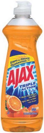 Ajax Ultra Triple Action Orange dish liquid 14 oz. bottle, front of package