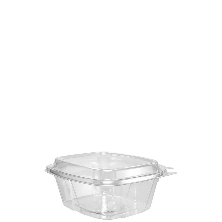 Dart CH16DED clear empty SafeSeal container with dome lid