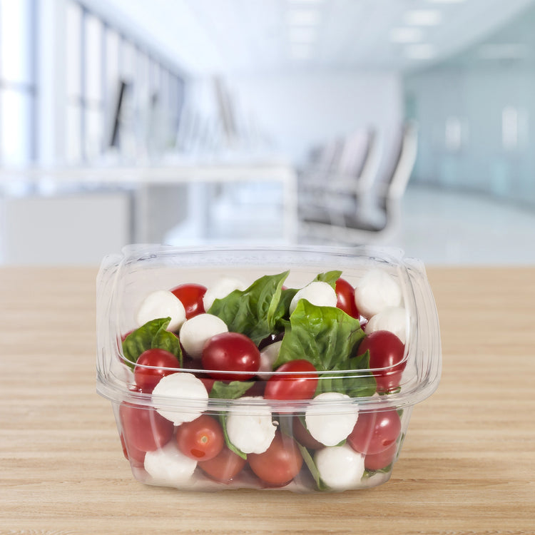 Dart CH32DED SafeSeal container holding tomato and mozzarella salad