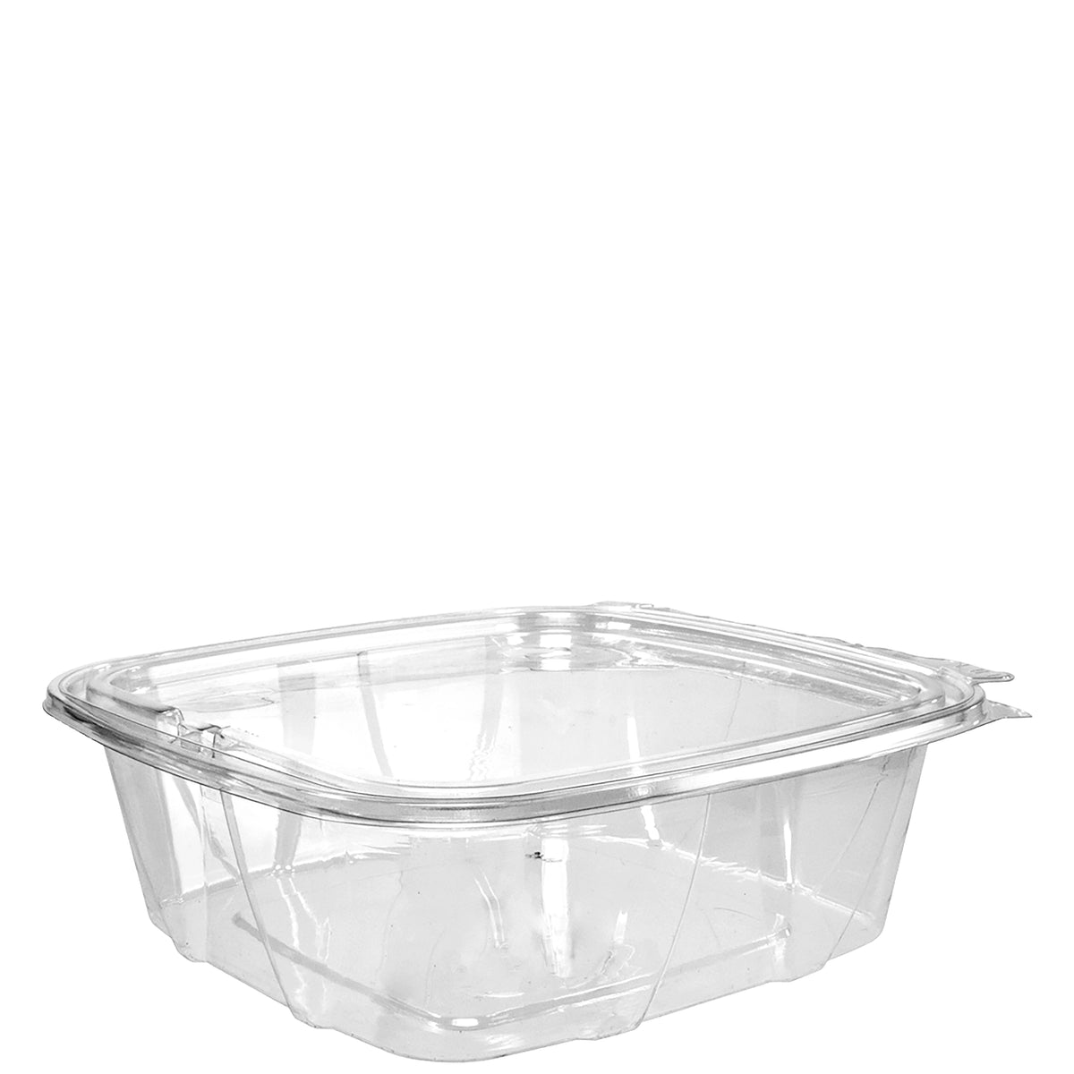 Dart CH48DEF clear empty SafeSeal container with flat lid