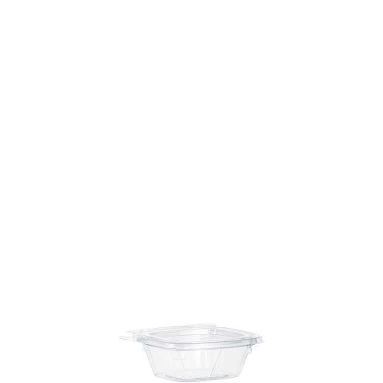 Dart CH4DEF clear empty SafeSeal container with flat lid