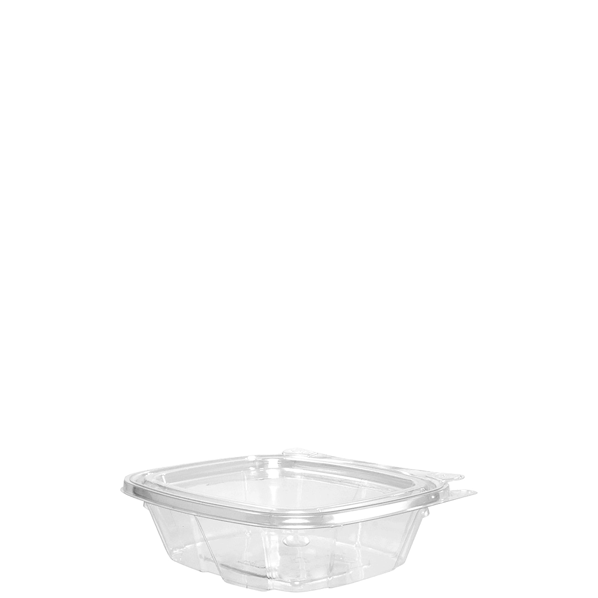 Dart CH8DEF clear empty SafeSeal container with flat lid