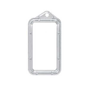 CKF 86669 empty clear 0.75 oz hook top clamshell herb container fully visible with transparent safe margins