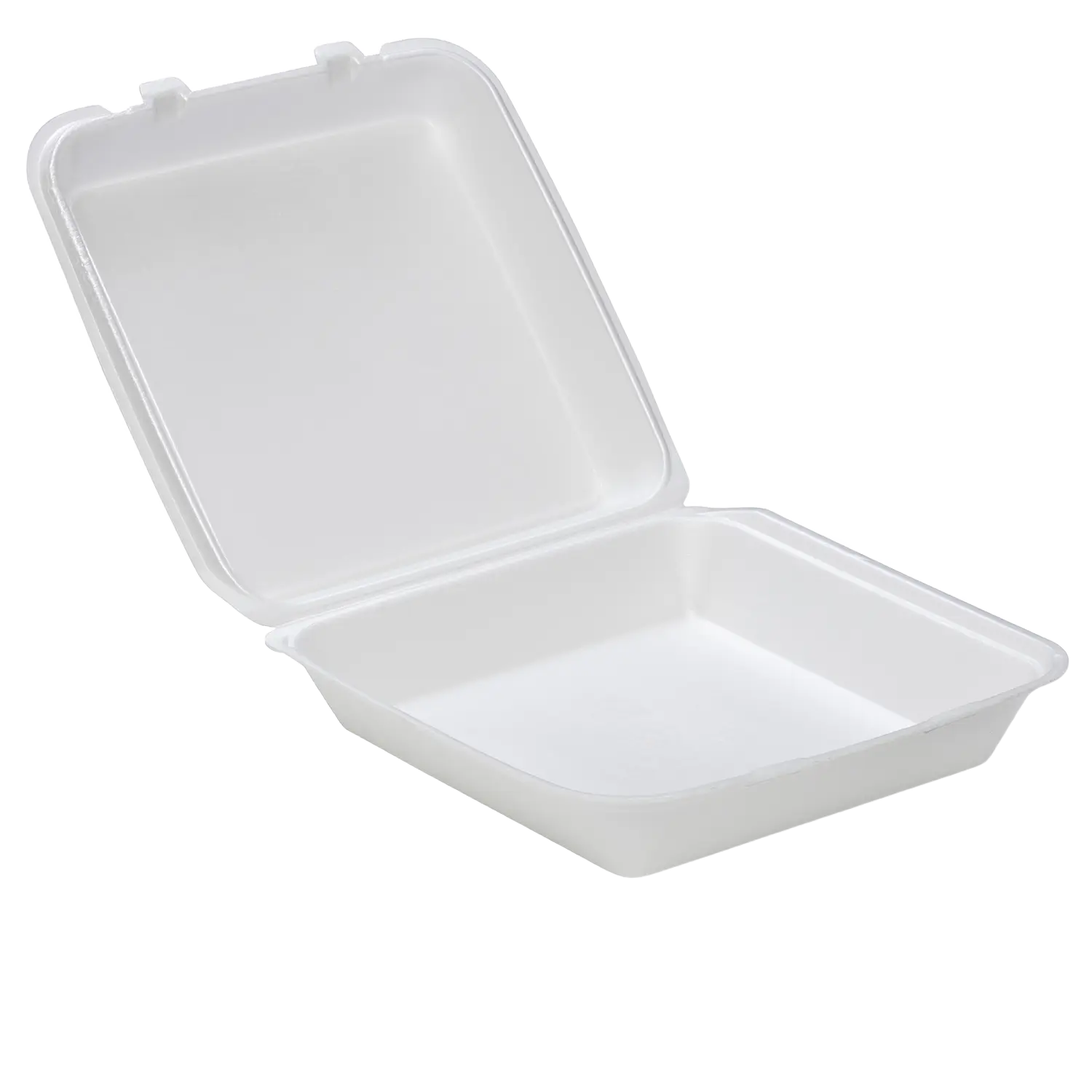 CKF 87518 FST-6 white foam hinged container, manufacturer product photo with background removed