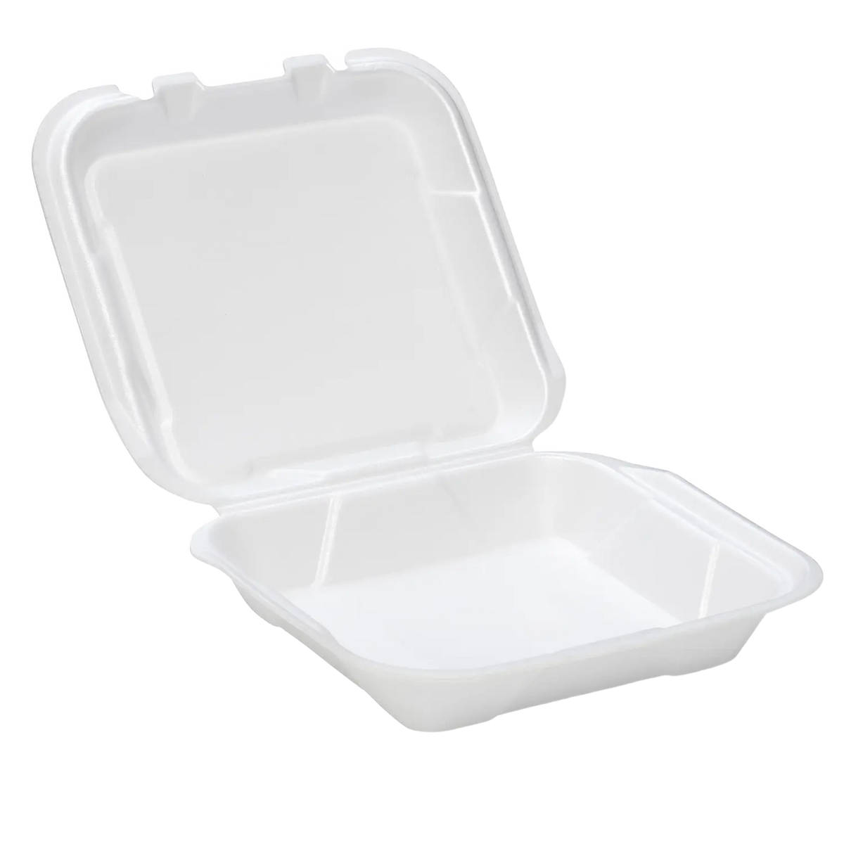 CKF 87545 FST-23 white foam hinged container, manufacturer product photo with background removed