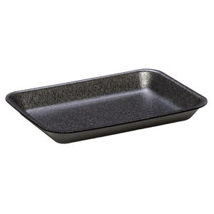 CKF 87802 #2 black foam meat tray, manufacturer product photo with background removed