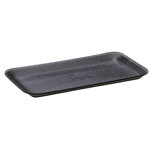 CKF 87810 #10S black foam meat tray, manufacturer product photo with background removed
