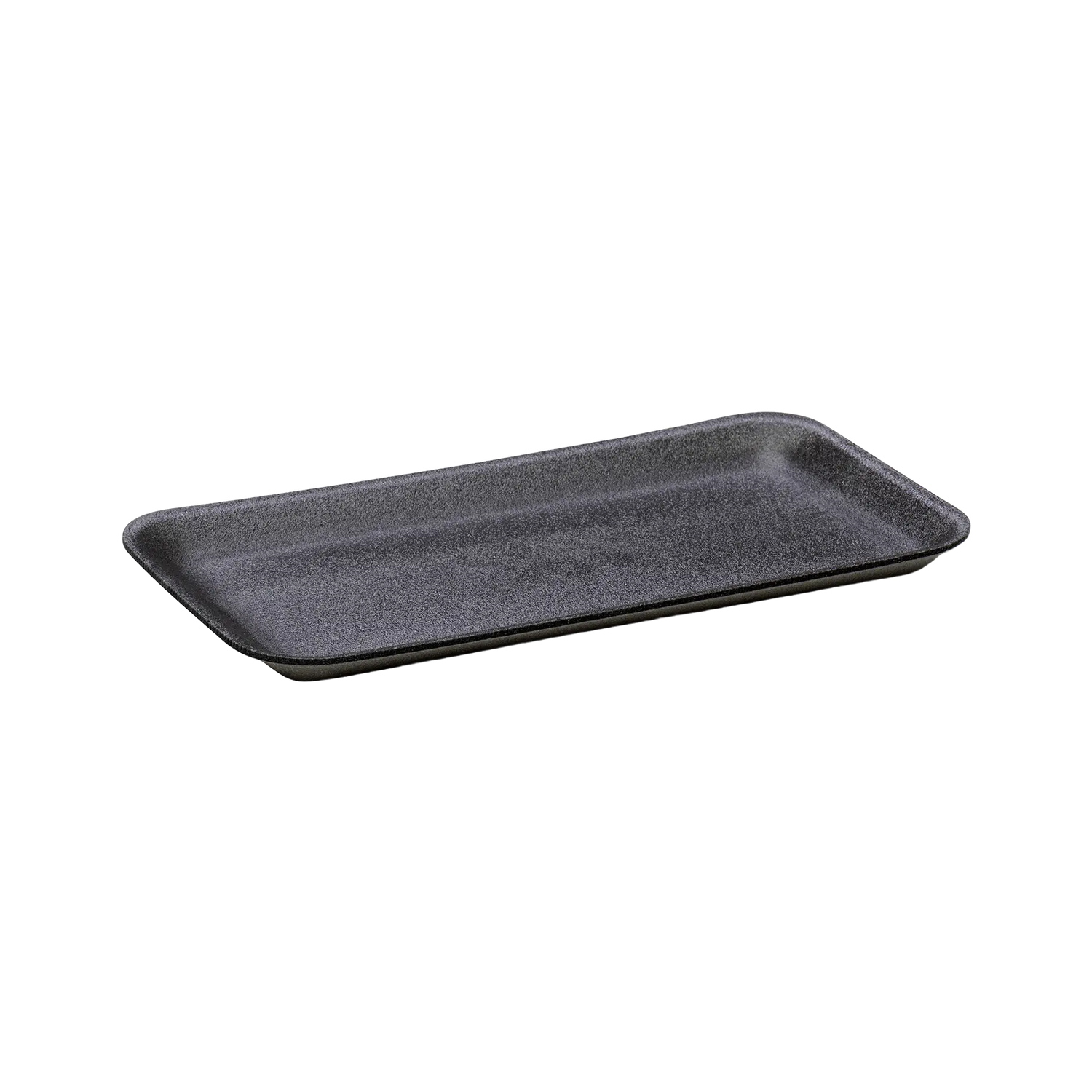 CKF 87810 #10S black foam meat tray, 10.75 x 7.5 x 0.75 inches, shown empty on a white background