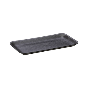 CKF 87810 #10S black foam meat tray, 10.75 x 7.5 x 0.75 inches, shown empty on a white background