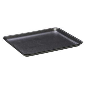 CKF 87812 #12S black foam meat tray, manufacturer product photo with background removed