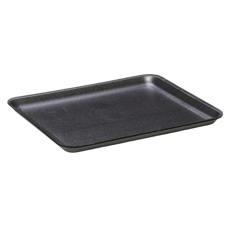 CKF 87812 #12S black foam meat tray, manufacturer product photo with background removed