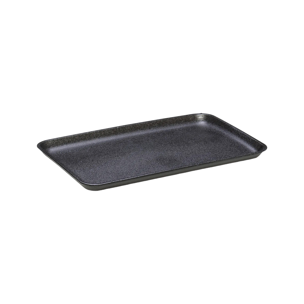 CKF 87816 #16S black foam meat tray, 11.75 x 7.5 x 0.625 inches, shown empty on a white background