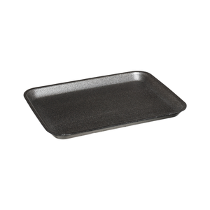 CKF 87820 #20S charcoal foam meat tray, 6.6 x 8.7 x 0.8 inches, shown empty on a white background