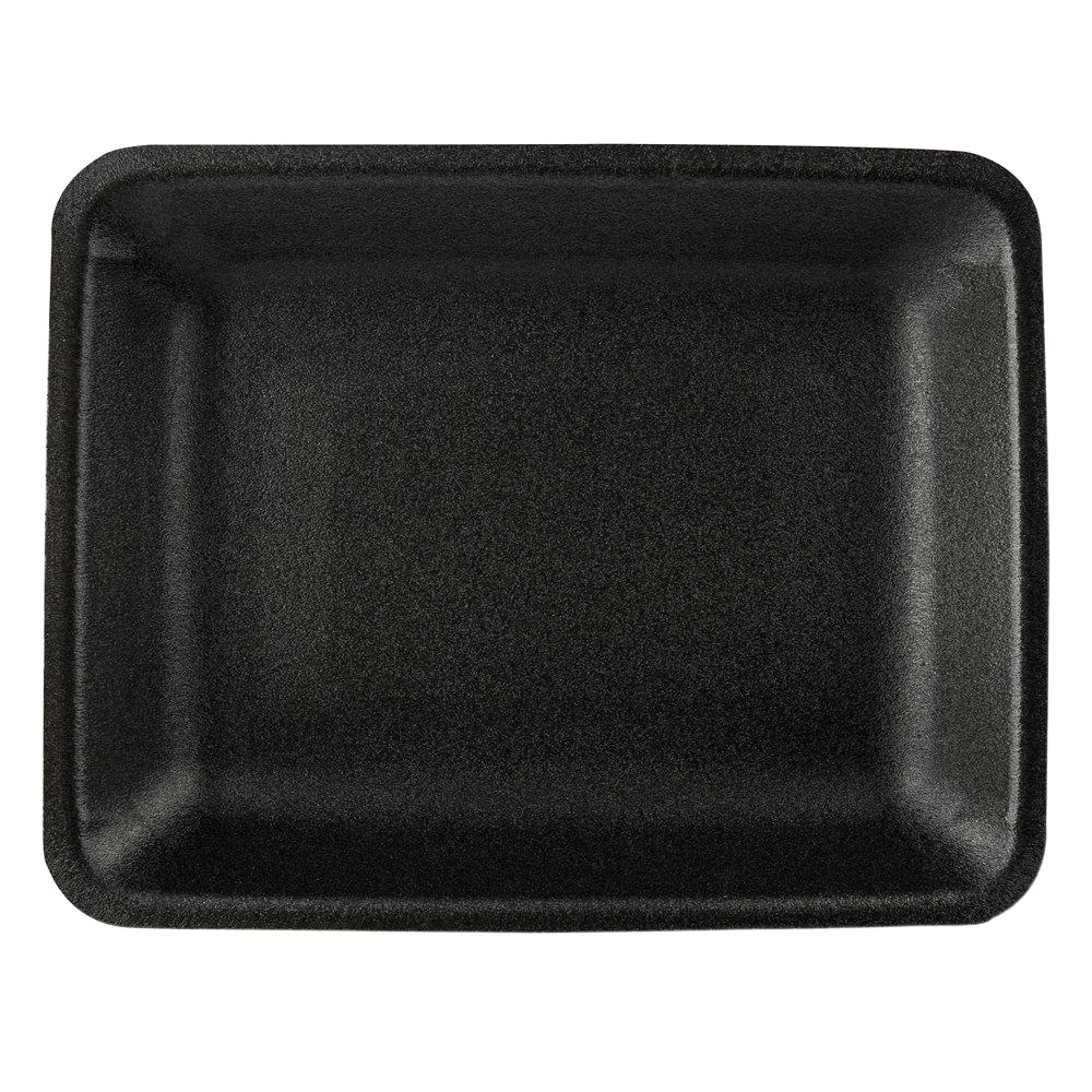 CKF 87853 #4PR black foam meat tray, product photo with background removed