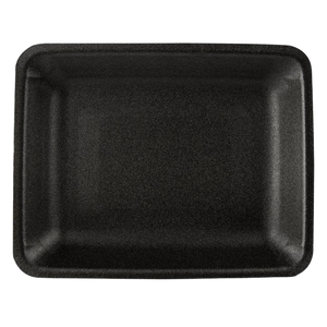 CKF 87853 #4PR black foam meat tray, product photo with background removed
