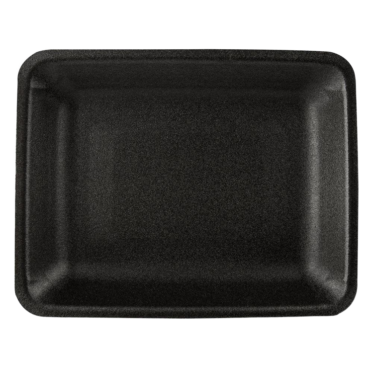 CKF 87853 #4PR black foam meat tray, product photo with background removed