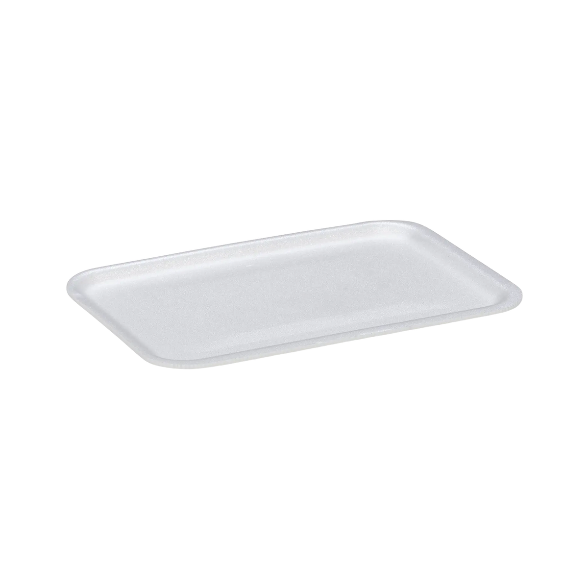 CKF 88103 #2S white foam meat tray, 8.25 x 5.75 x 0.5 inches, shown empty on a white background