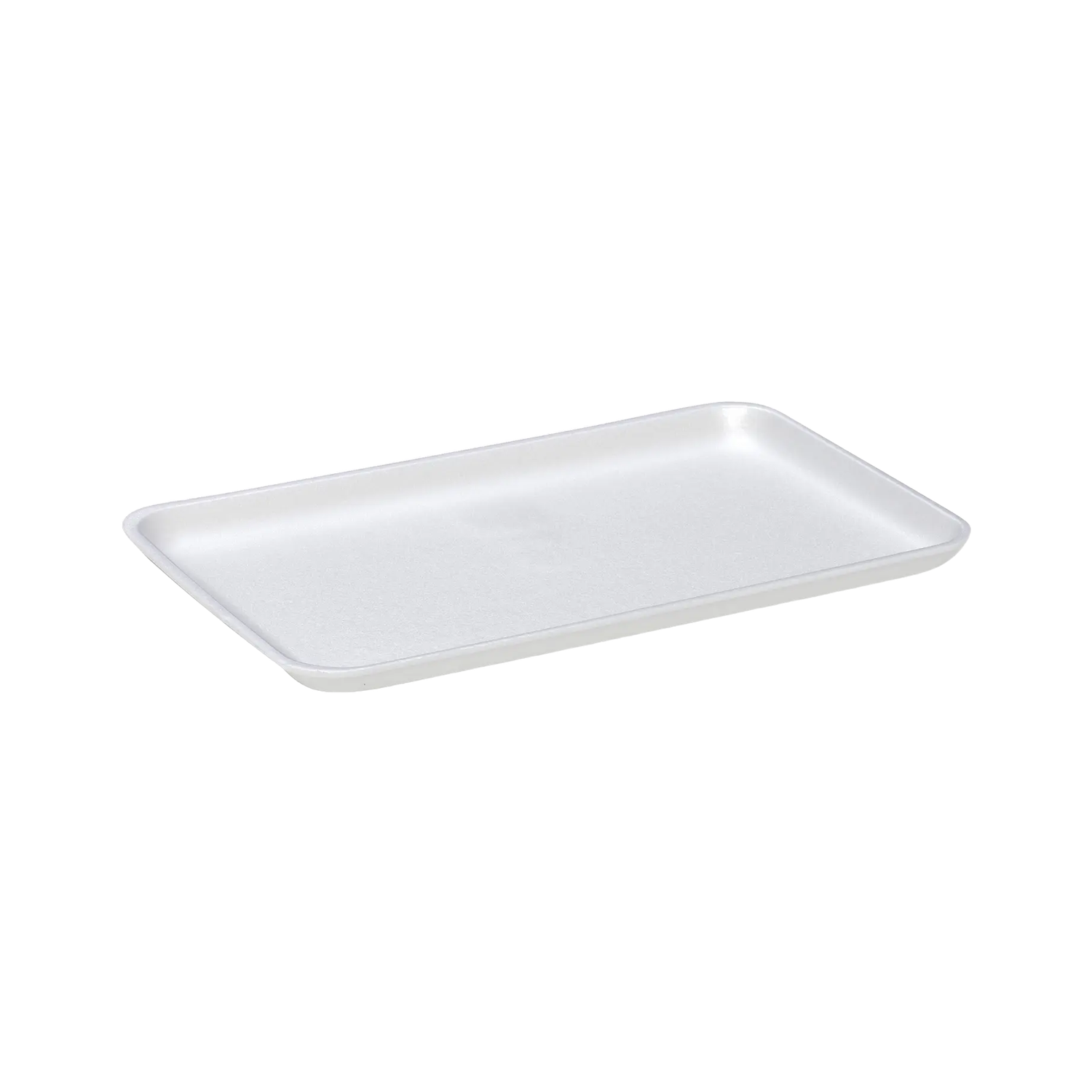 CKF 88116 #16S white foam meat tray, 11.75 x 7.5 x 0.75 inches, shown empty on a white background