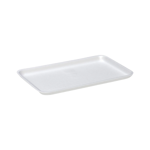 CKF 88116 #16S white foam meat tray, 11.75 x 7.5 x 0.75 inches, shown empty on a white background