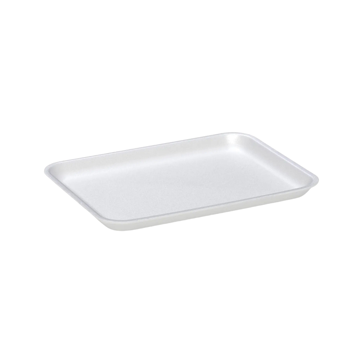 CKF 88120 #20S white foam meat tray, 8.75 x 6.5 x 0.75 inches, shown empty on a white background