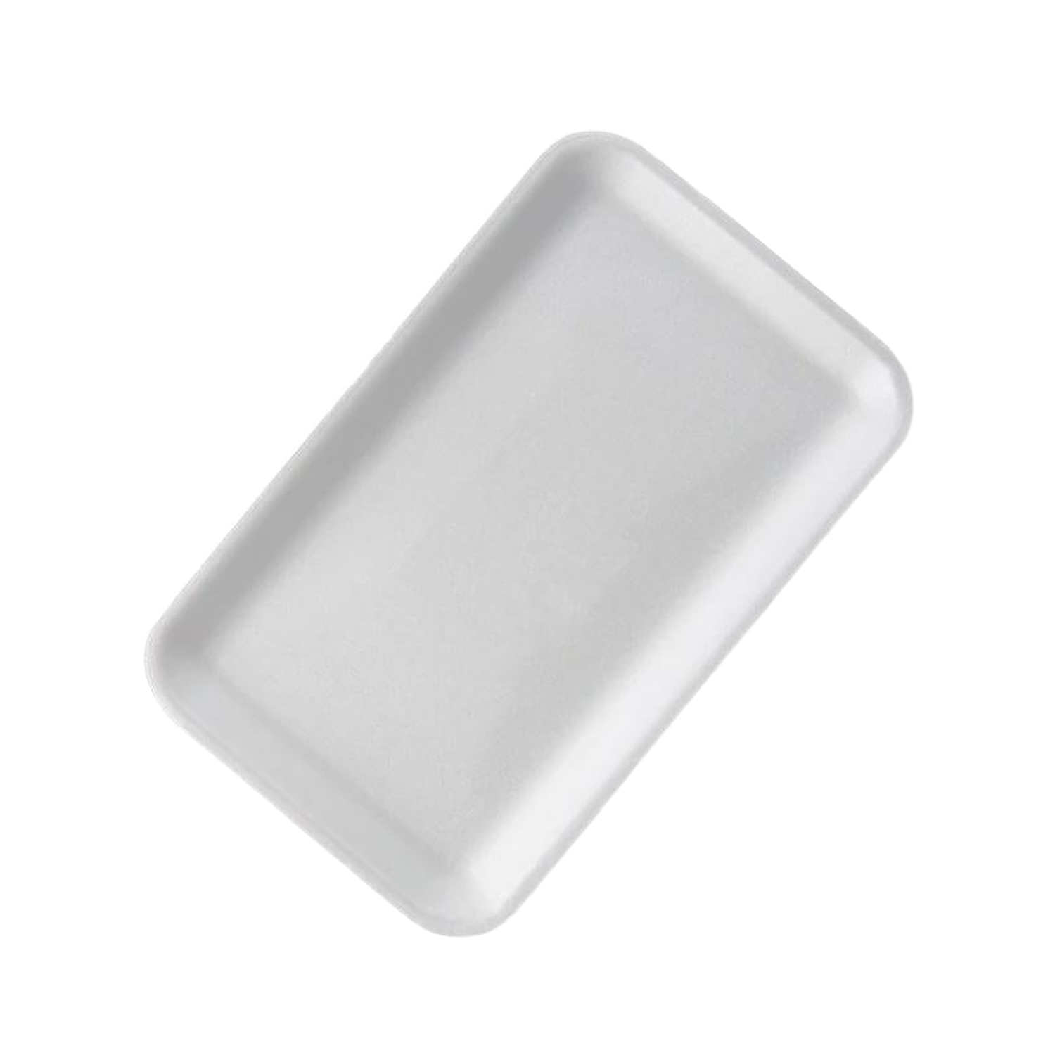 CKF 88129 #10P white foam meat tray, 10.8 x 6 x 1.1 inches, shown empty on a white background