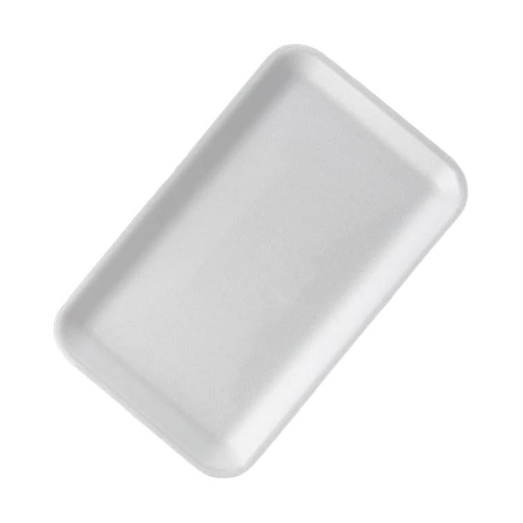 CKF 88129 #10P white foam meat tray, product photo with background removed