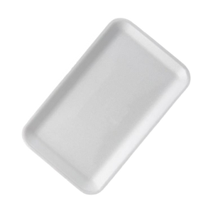 CKF 88129 #10P white foam meat tray, product photo with background removed
