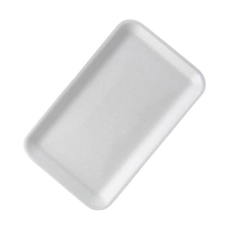 CKF 88129 #10P white foam meat tray, product photo with background removed