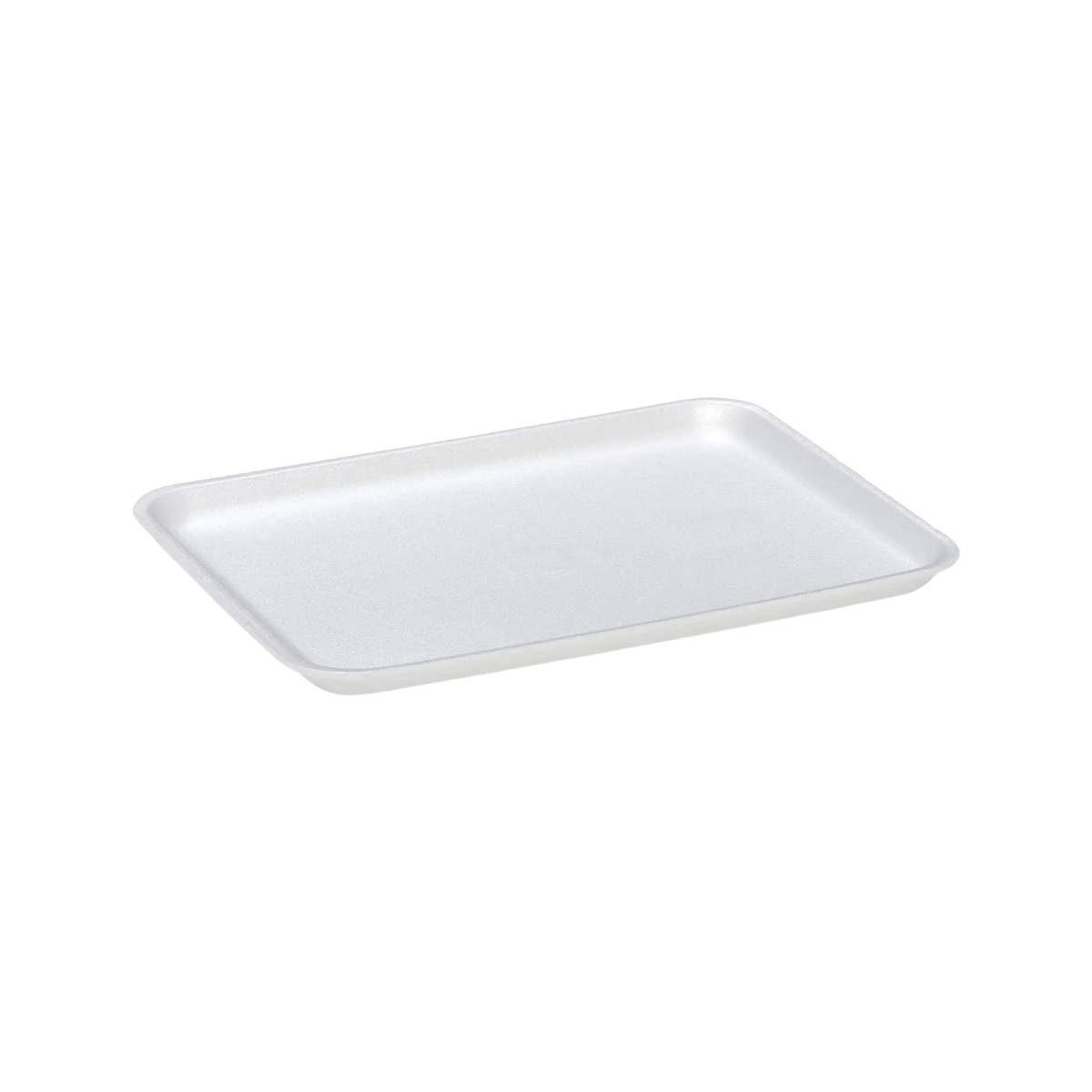 CKF 88136 #8S white foam meat tray, 8 x 10 x 0.75 inches, shown empty on a white background