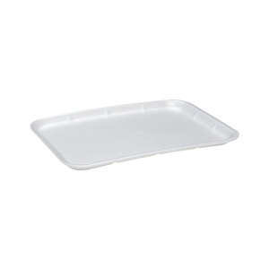 CKF 88140 #1216 white foam meat tray, 12 x 16 x 0.625 inches, shown empty on a white background